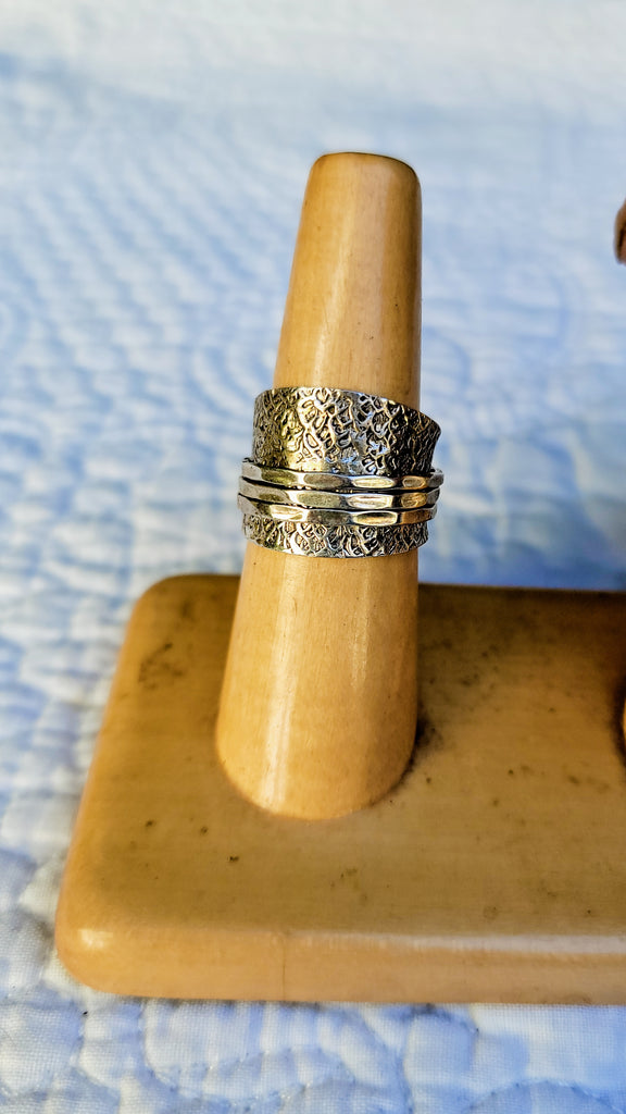 Sterling Silver Spin Ring - Aimeescloset.com