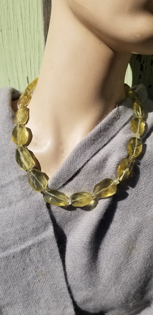 Handmade Lemon Quartz Necklace - Aimeescloset.com