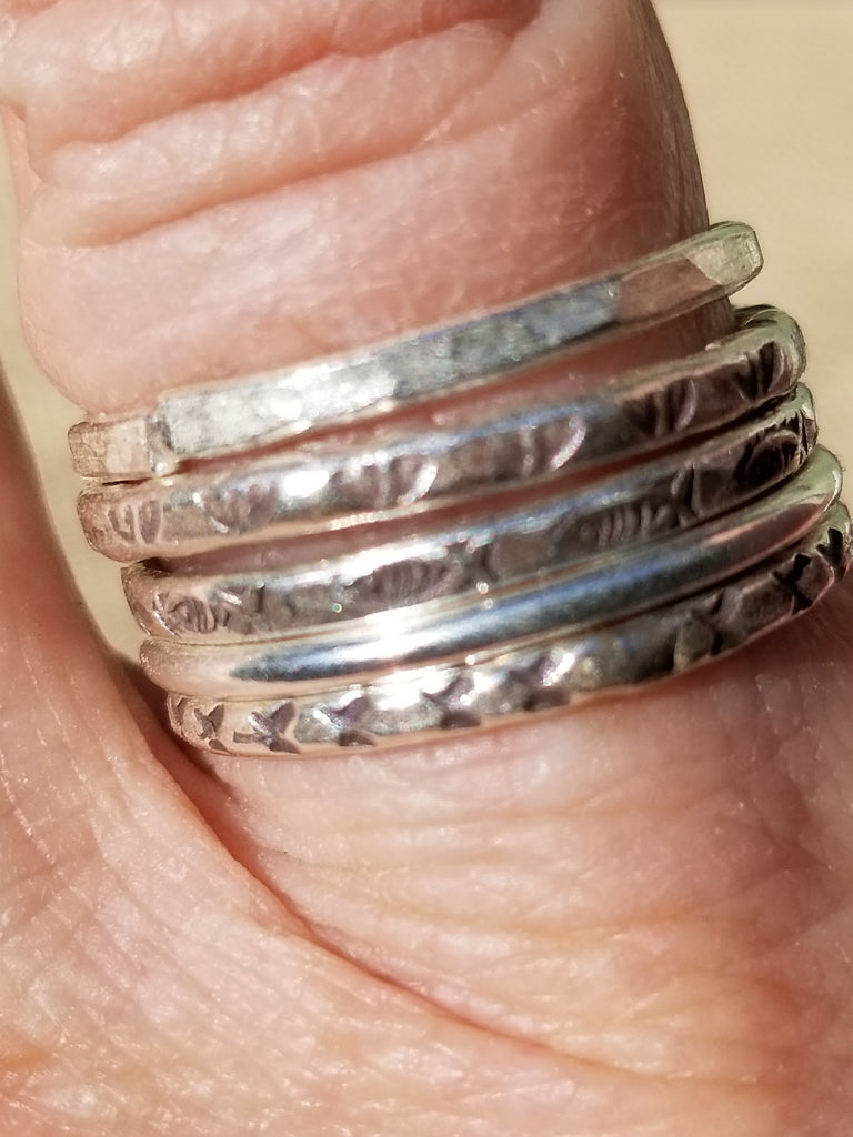 Five Bands Stacking Ring - Aimeescloset.com