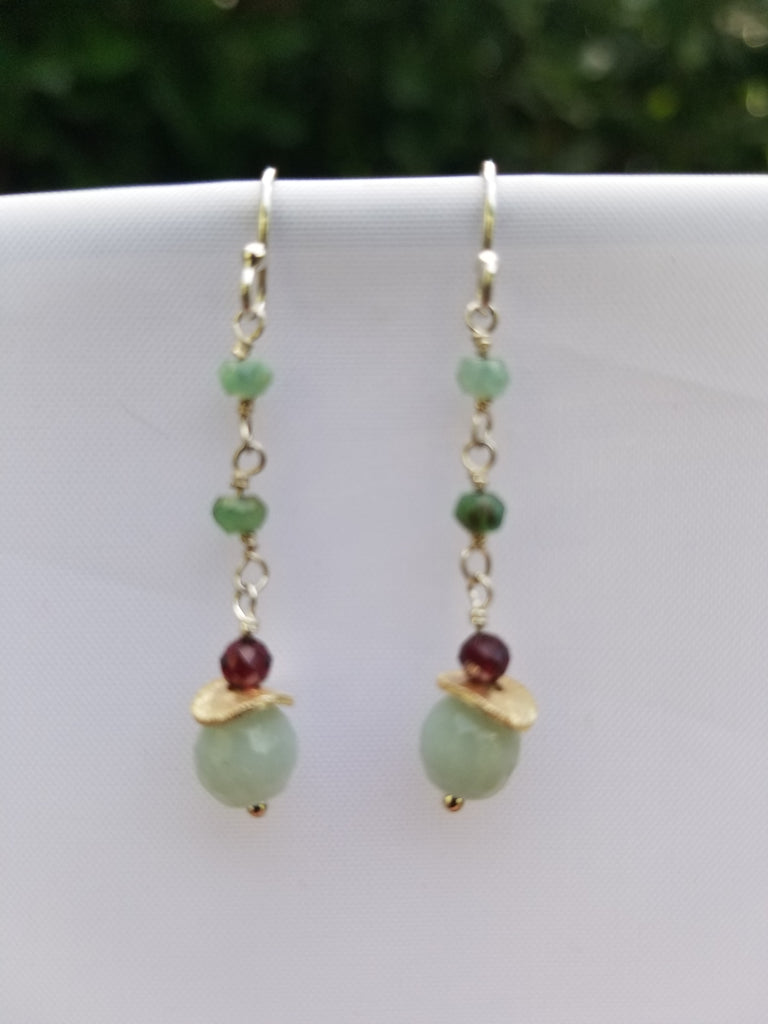 Sterling Silver and Gemstone Earring - Aimeescloset.com